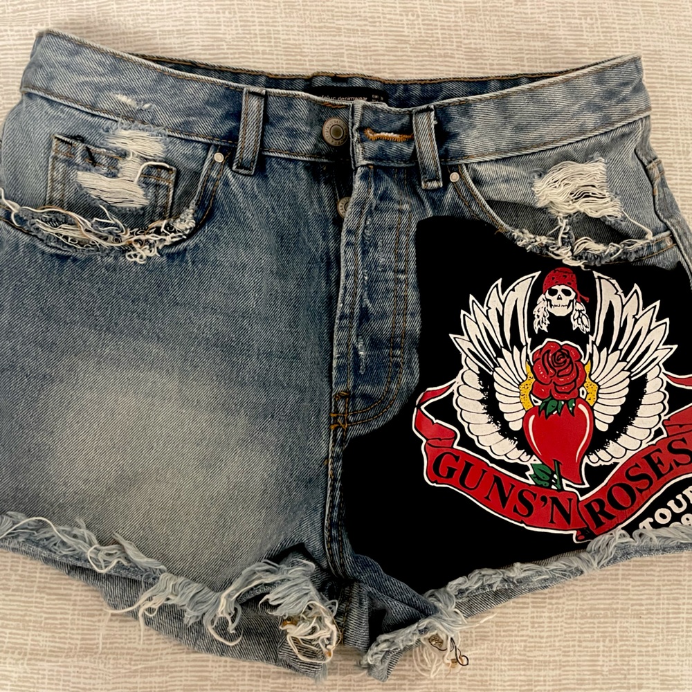 Zara Guns N Roses Shorts